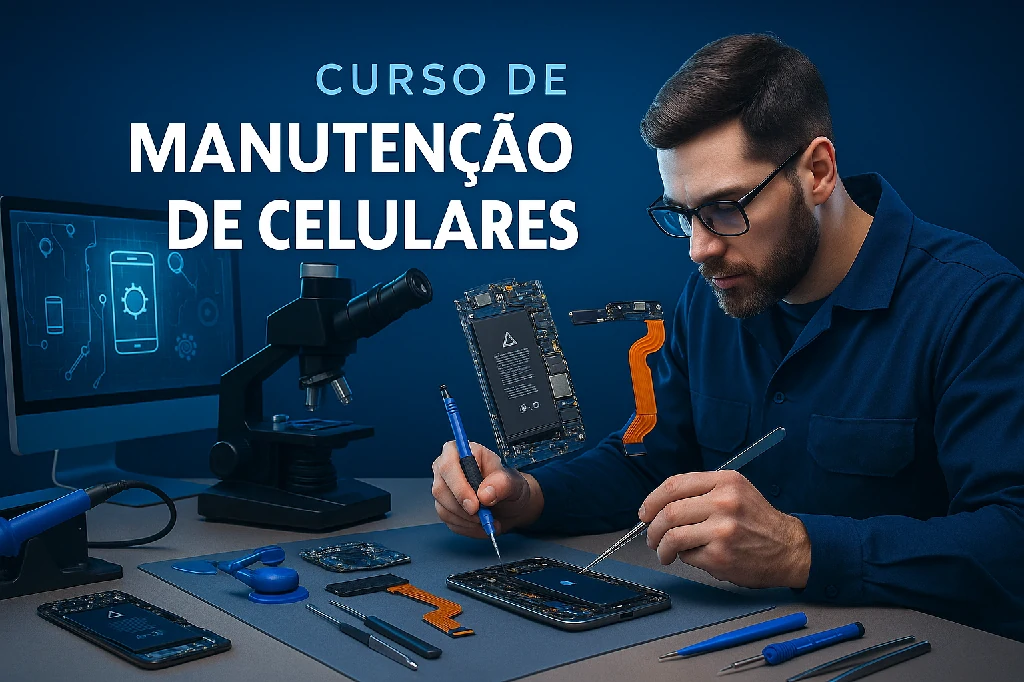 Capa do curso MANUTENÇÃO DE CELULARES